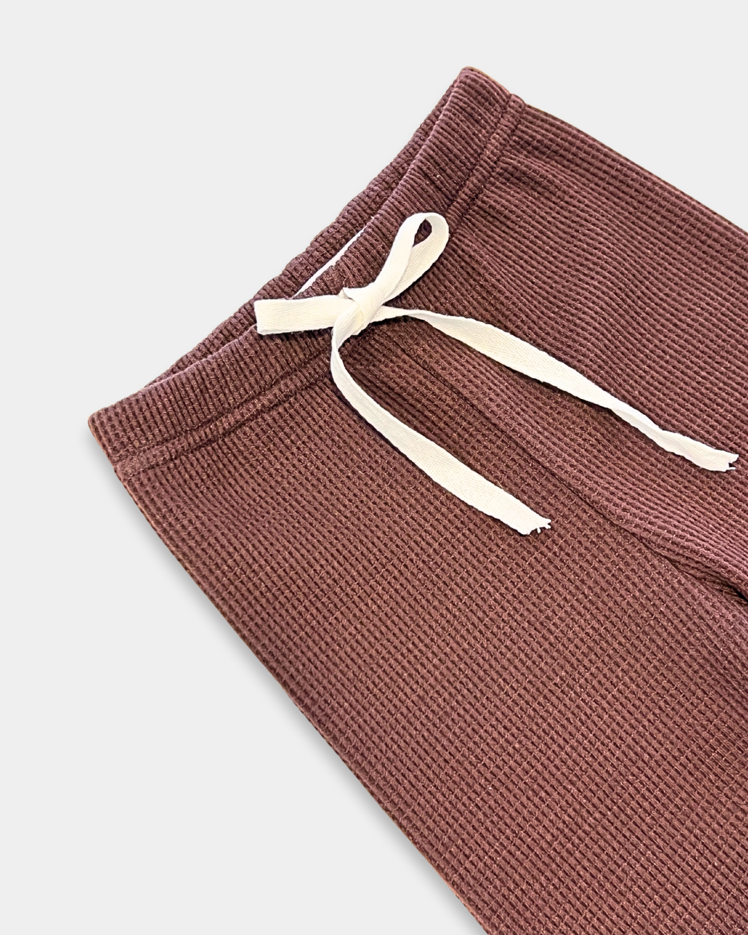 2pc Coffee Waffle Knit Set