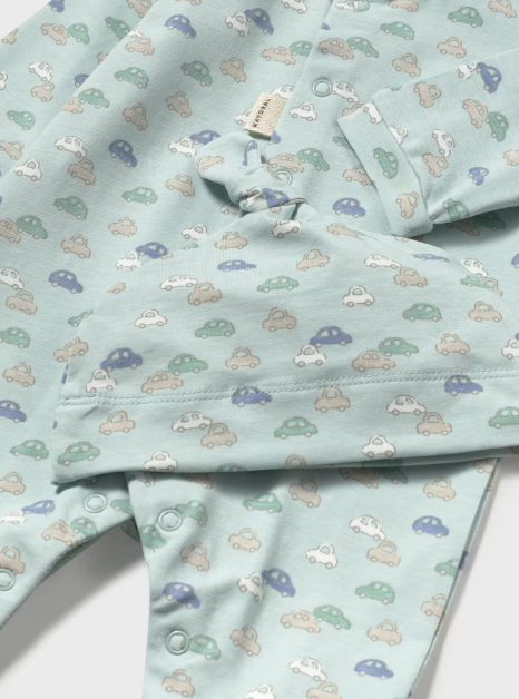 2pc Jade Green scattered cars Footy w Cap