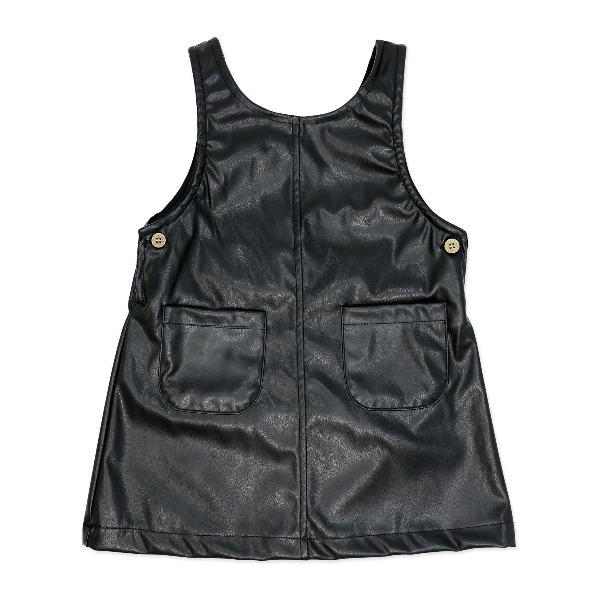 4pc Black Faux Leather Jumper, Top w HB & Sunglasses 4 / 17975 25I 4pc Black Faux Leather Jumper, Top w HB & Sunglasses 4 / 17975 25I
