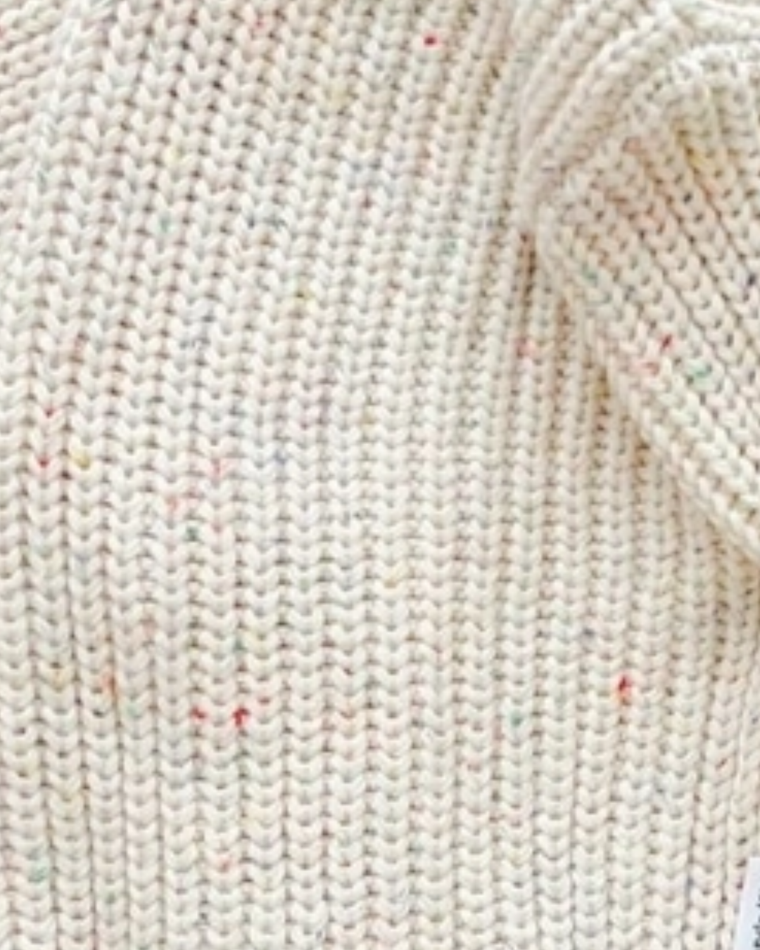 confetti knit baby sweater, chunky knit infant sweater, boutique baby clothing, cozy neutral baby sweater, speckled knit toddler sweater, fall baby sweater, unisex baby sweater, boutique infant knitwear, knit baby pullover, neutral baby outfit, baby shower gift, boutique children’s clothing