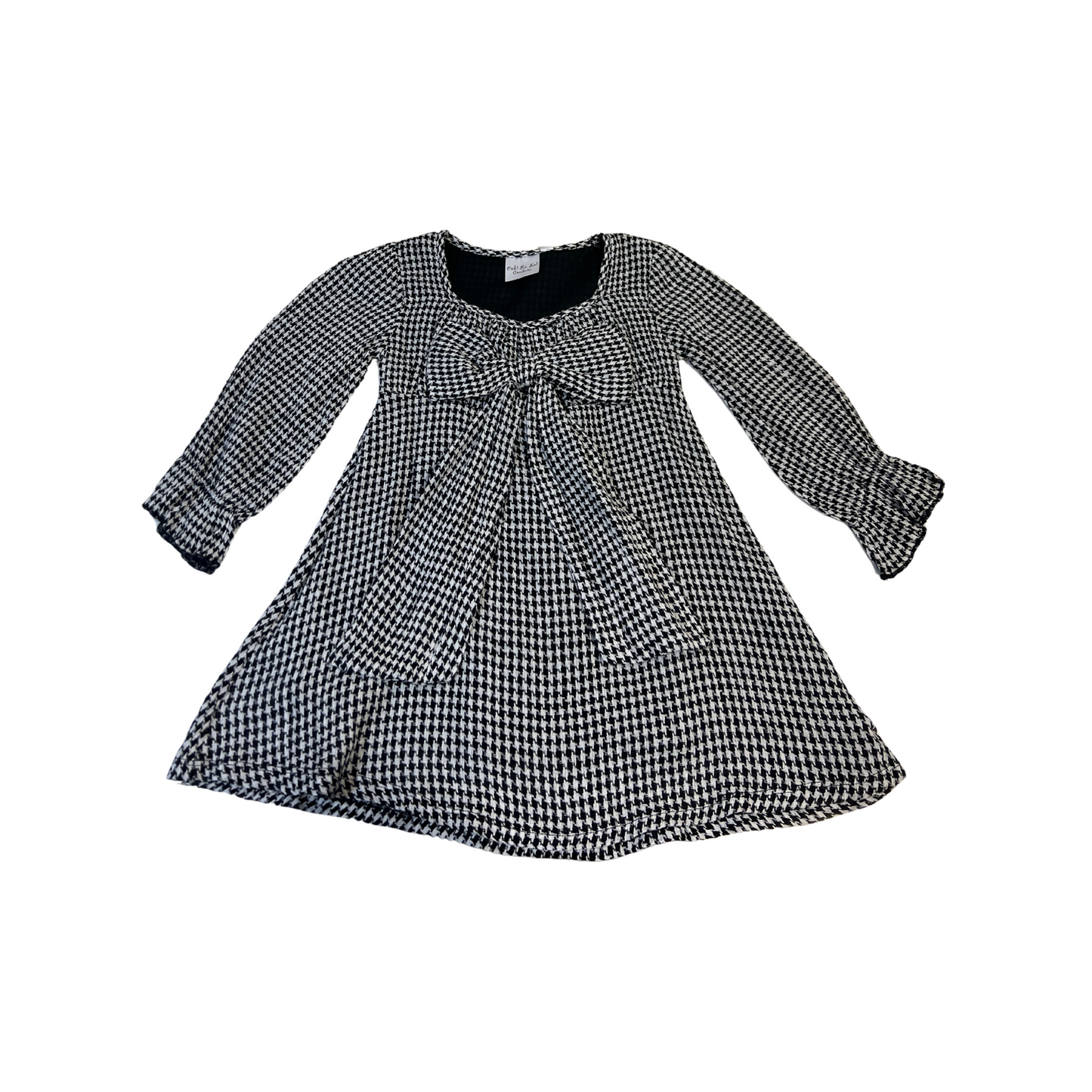 Blk/Wht Hailey Houndstooth Dress