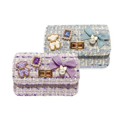Teddy & Bow Tweed Purse