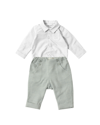 boys dress set, boys button up outfit, toddler boys formal outfit, boys grey pant set, classic boys clothing, boutique boys outfit, toddler dress clothes for boys, boys photo day outfit, neutral boys outfit
