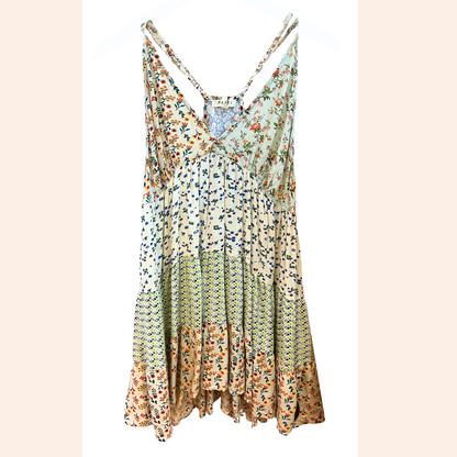 Ivory Patchwork Tunic Dress