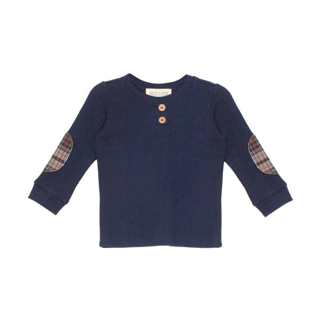 2pc Navy Knit Top w Matching Knit Pant