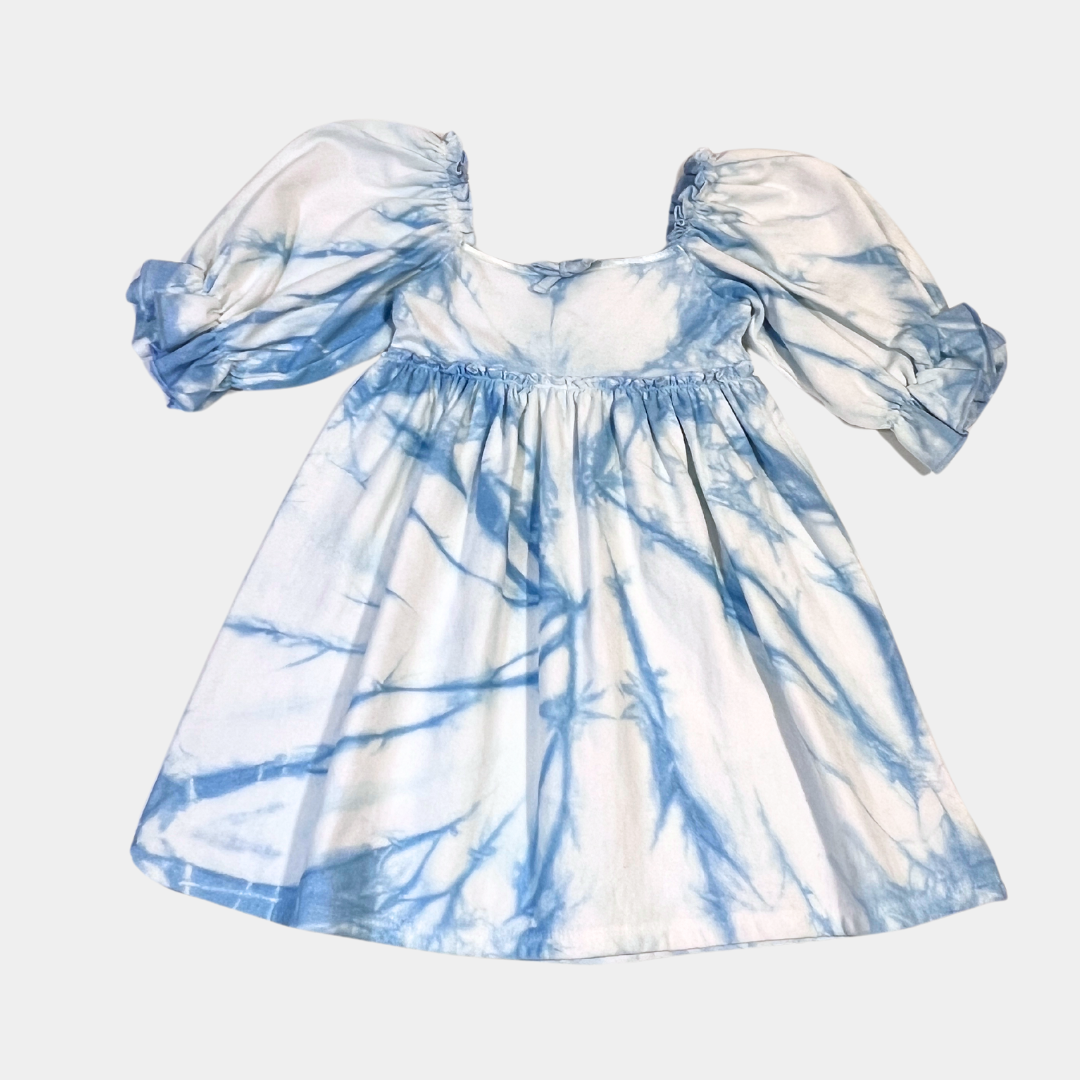 Blue Tie Dye Babydoll Dress