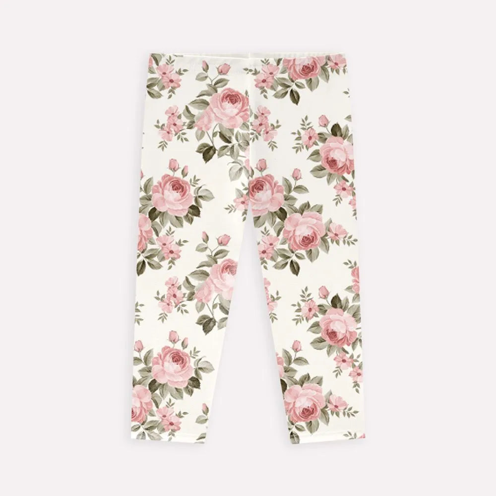girls floral 2pc set, pink top with rose print leggings, boutique toddler outfit set, girls spring outfit floral, baby girl rose print leggings set, toddler boutique clothing set, girls pastel pink outfit, floral top and leggings for girls, toddler girl casual outfit set, boutique toddler girl clothing