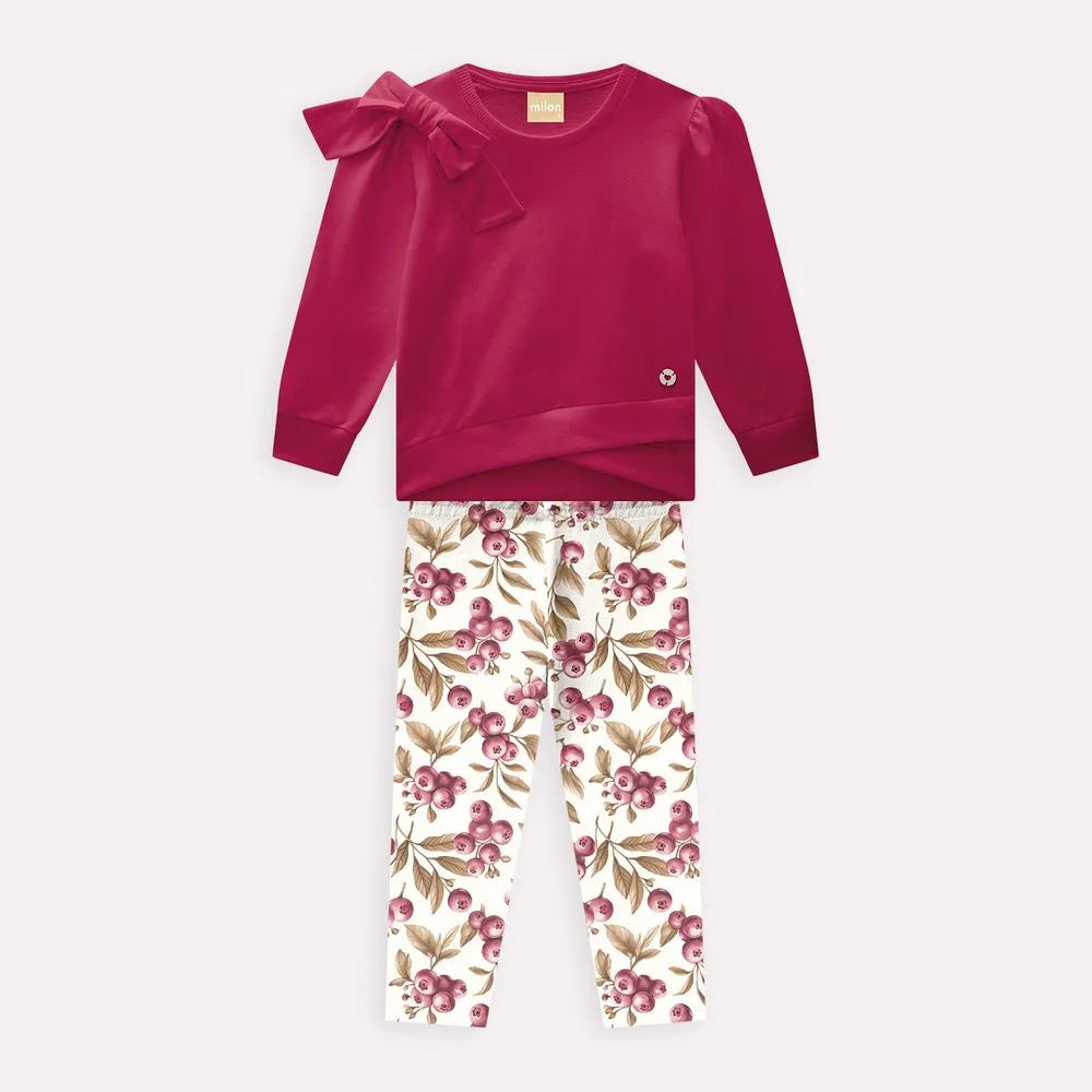 girls pomegranate sweatshirt set, toddler girl floral leggings outfit, boutique girls matching set, girls bow detail sweatshirt outfit, toddler girl stylish playdate outfit, girls boutique clothing set, kids fall fashion outfits, girls pink floral leggings set, toddler boutique clothes girls, matching sweatshirt and leggings kids