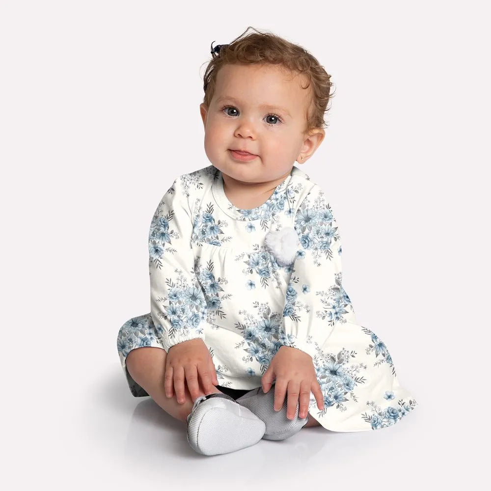 girls floral dress boutique, blue flower toddler dress, baby girl special occasion outfit, off white and blue dress for girls, boutique girls floral outfits, toddler girl party dress boutique, long sleeve floral dress kids, elegant toddler girl dress, boutique special occasion dresses, girls holiday floral dress