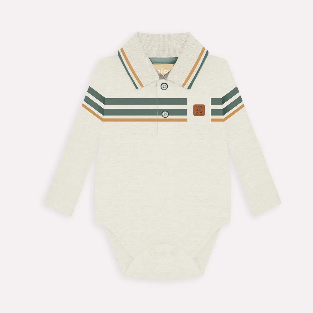 baby boy henley onesie set, grey henley bodysuit with pants, toddler boy jogger set, boutique baby boy outfit, green sweatpants baby set, stylish baby boy clothing boutique, baby boy casual outfit set, infant boy two-piece outfit, collared onesie with joggers, fall baby boy clothing set