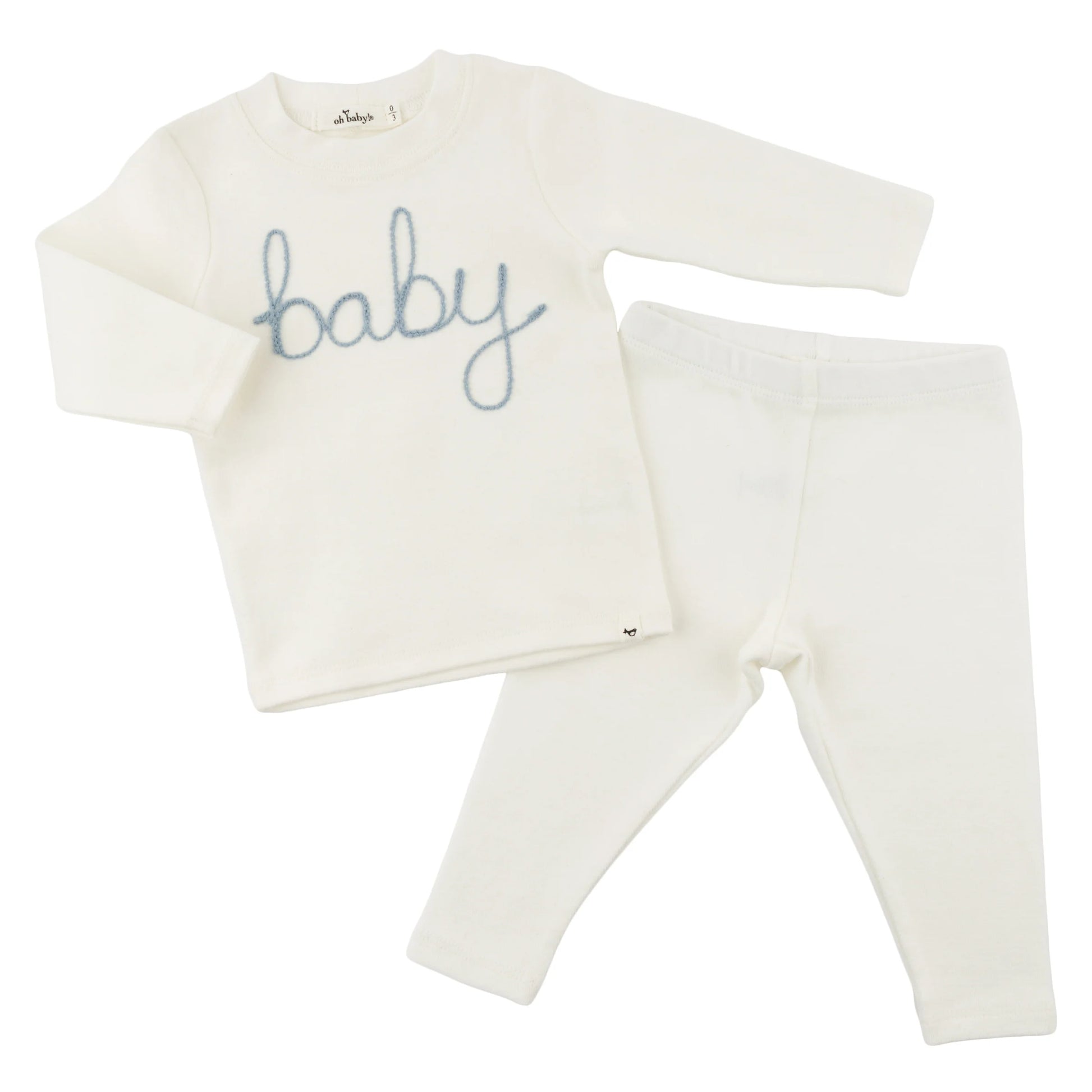 baby embroidered outfit neutral, fog blue embroidered baby set, boutique newborn outfit boy, cream baby pant set, embroidered toddler clothing, unisex newborn gift set, soft cotton baby boy outfit, boutique baby clothes neutral, embroidered newborn photo outfit, baby shower gift neutral