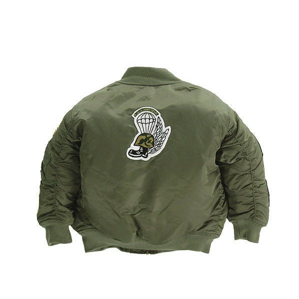 7-Patch MA-1 Green Bomber Jacket