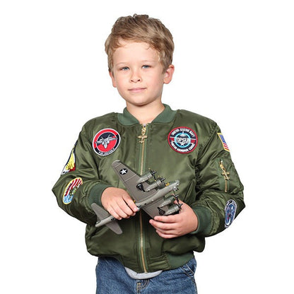 7-Patch MA-1 Green Bomber Jacket