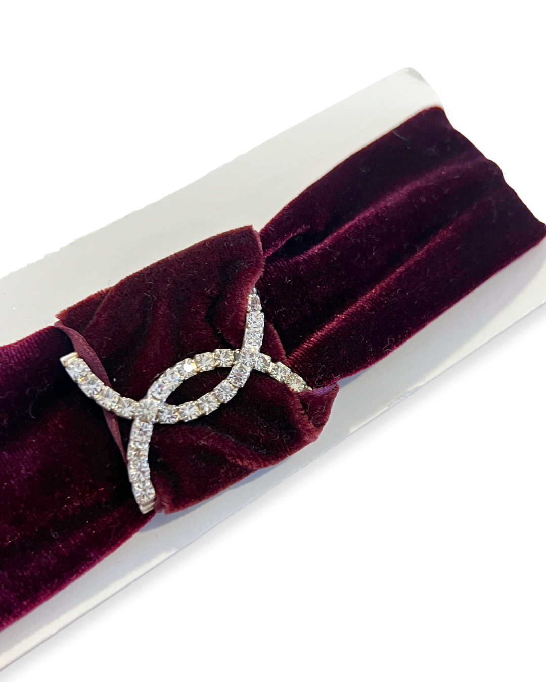 velvet bow accessories Expressions Boutique NY, girls velvet headbands and clips, boutique hair bows plum burgundy black, holiday hair accessories for girls, elegant velvet headband set