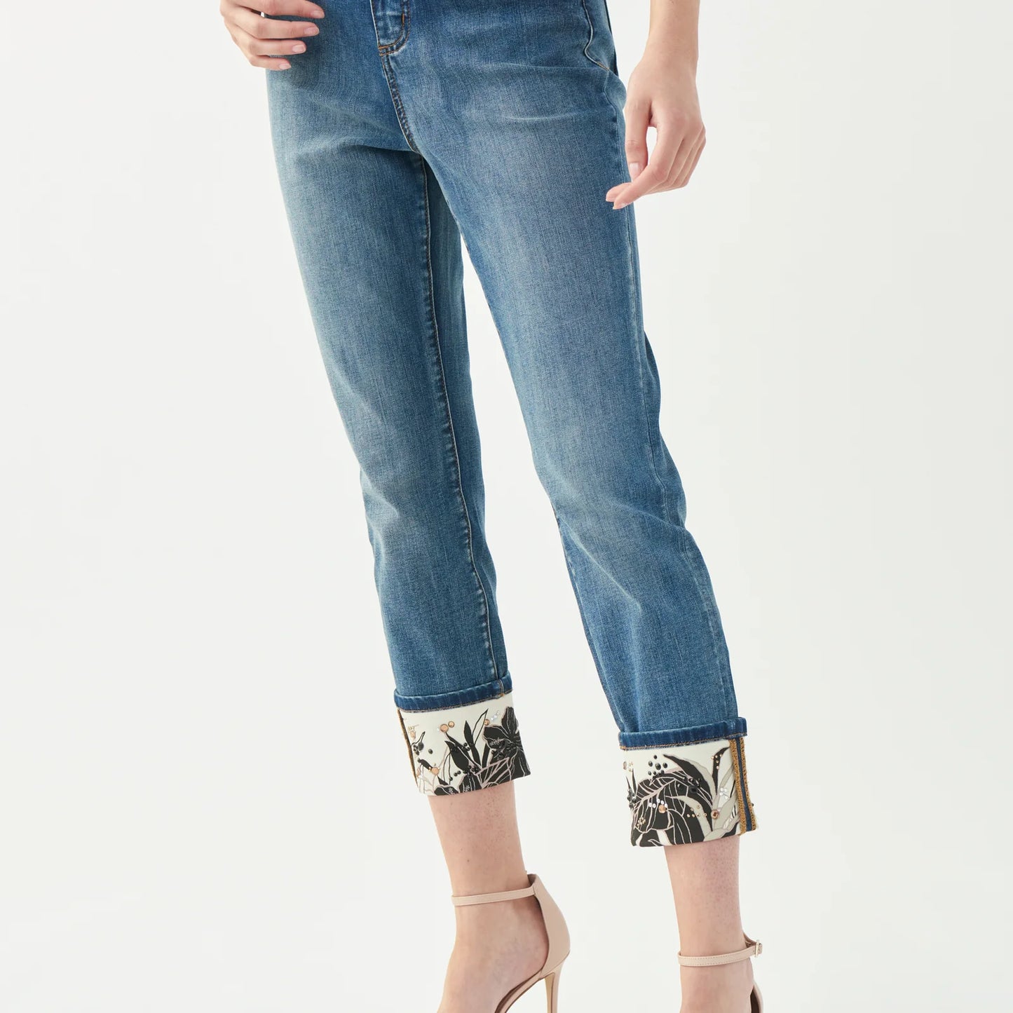 Denim Jeans with embellished cuff