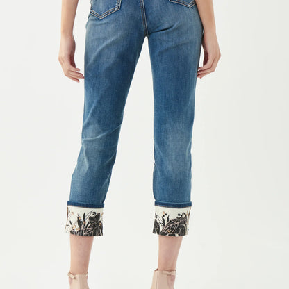 Denim Jeans with embellished cuff