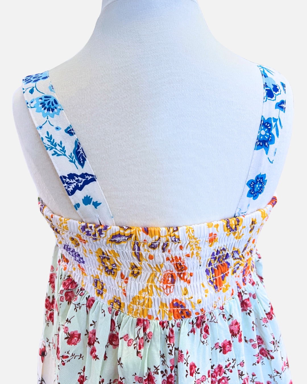 V Front Patchwork Dress