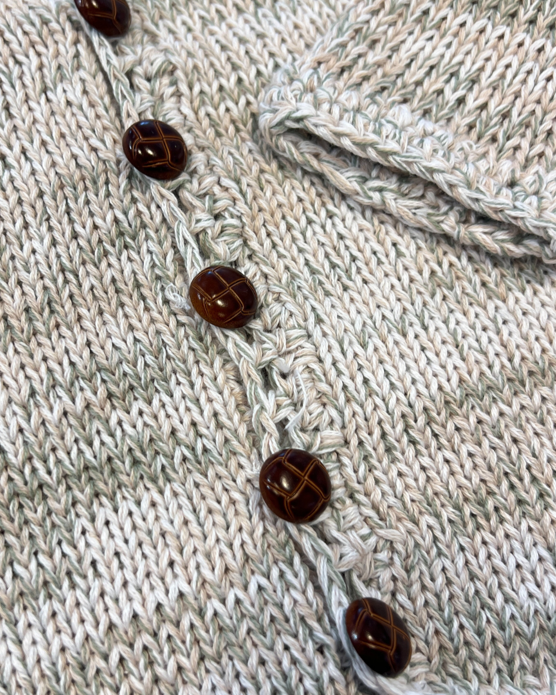 tan baby sweater set, green multi color baby sweater, baby knitwear boutique, newborn sweater and hat set, cotton baby knit outfit, faux leather button baby cardigan, heirloom baby shower gift, neutral baby clothes unisex, boutique baby clothes, soft cotton baby sweater set, luxury baby gift set, Expressions Boutique NY baby