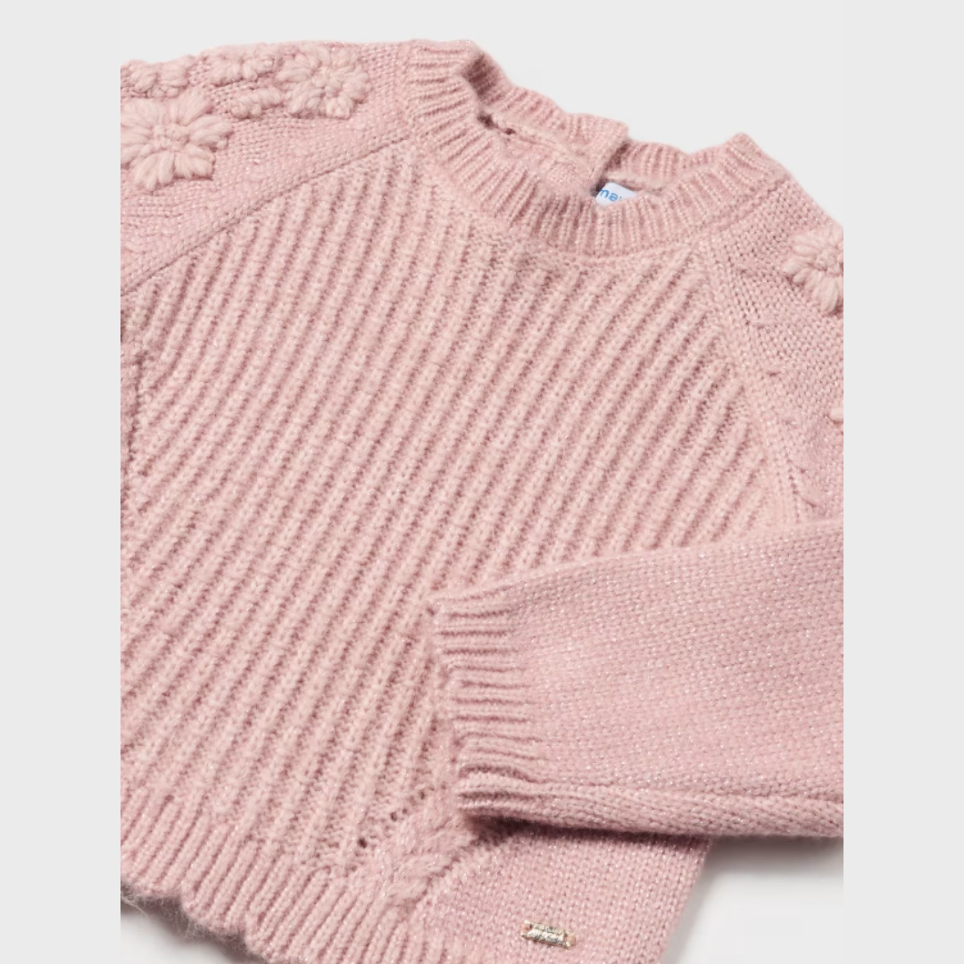 2pc Pink Sweater w Denim Pant