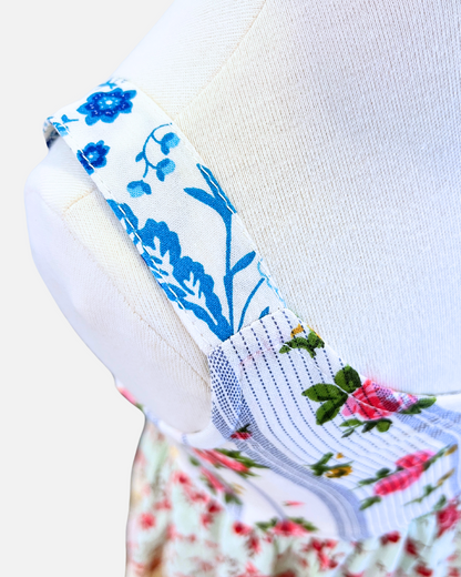 V Front Patchwork Dress