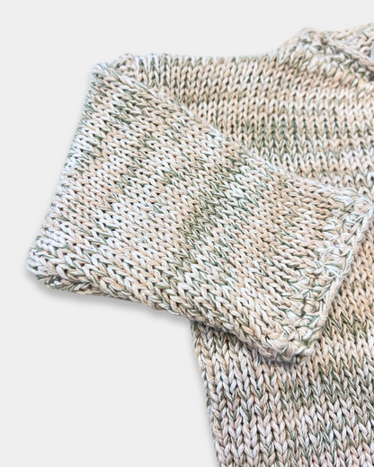 tan baby sweater set, green multi color baby sweater, baby knitwear boutique, newborn sweater and hat set, cotton baby knit outfit, faux leather button baby cardigan, heirloom baby shower gift, neutral baby clothes unisex, boutique baby clothes, soft cotton baby sweater set, luxury baby gift set, Expressions Boutique NY baby