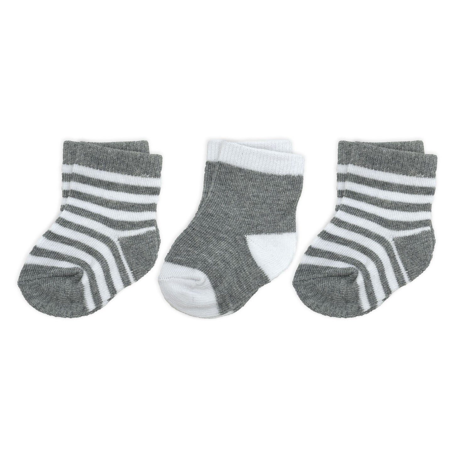 baby crew socks 3 pack, striped baby socks set, cotton baby socks boys girls, unisex baby sock gift set, newborn crew sock pack, boutique baby socks neutral, pink baby socks girl set, blue baby socks boy set, grey striped baby socks, cozy infant crew socks