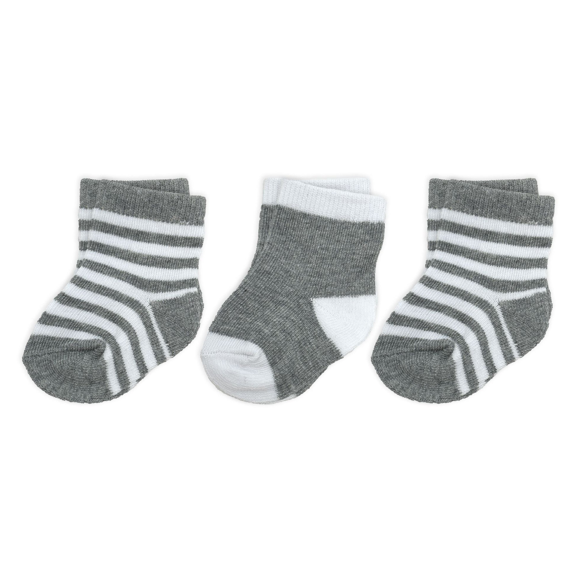 baby crew socks 3 pack, striped baby socks set, cotton baby socks boys girls, unisex baby sock gift set, newborn crew sock pack, boutique baby socks neutral, pink baby socks girl set, blue baby socks boy set, grey striped baby socks, cozy infant crew socks