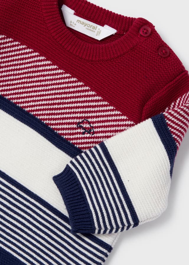 2pc Red/White/Blue Sweater with Navy Pant