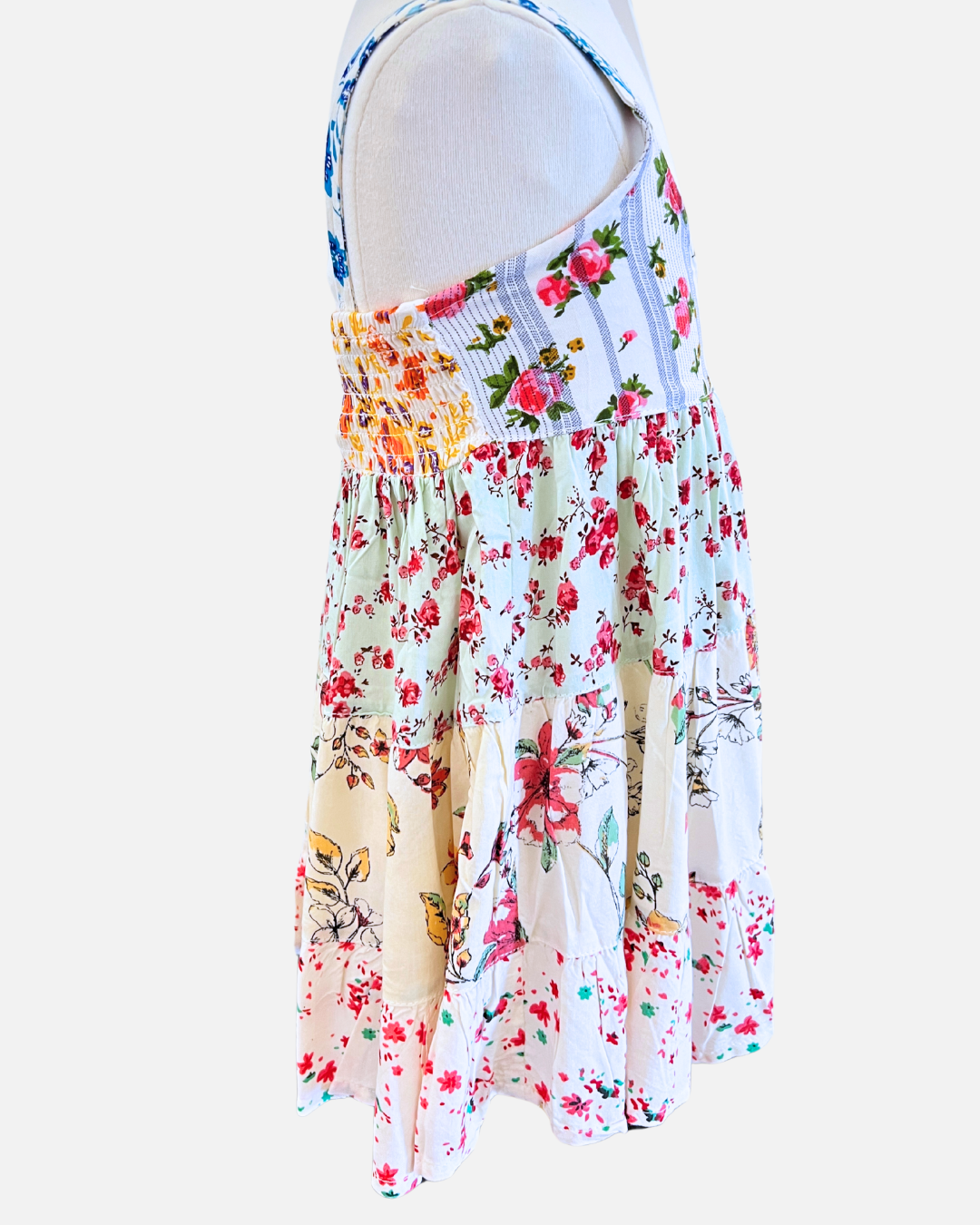 V Front Patchwork Dress