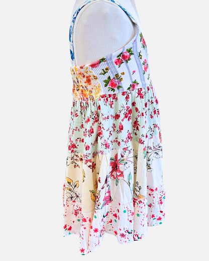 V Front Patchwork Dress