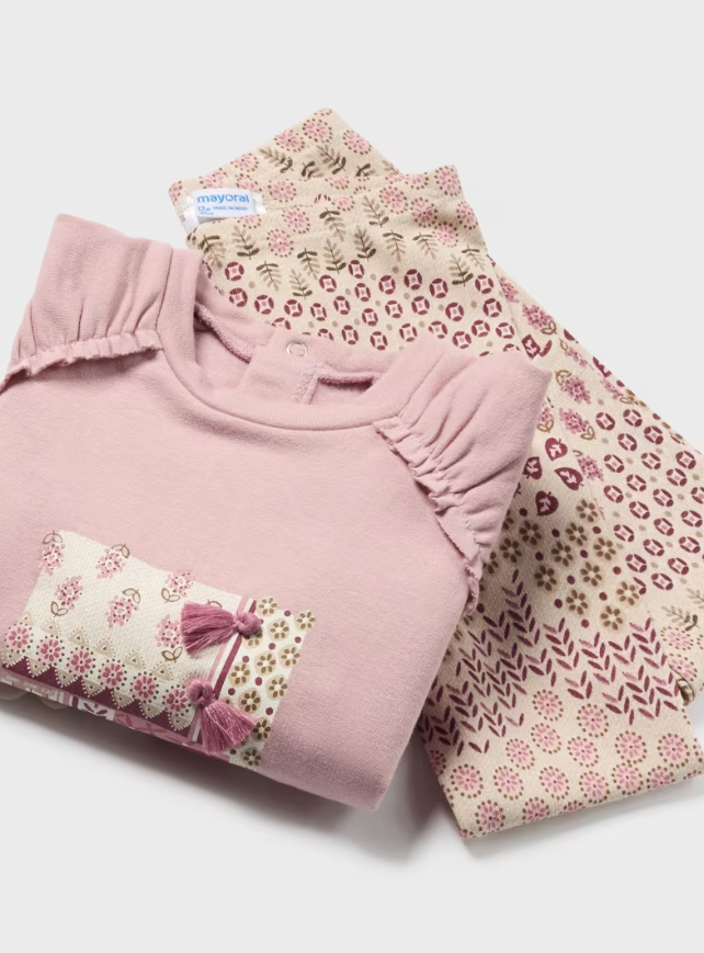 2pc Blush Petal Pullover and Leggings