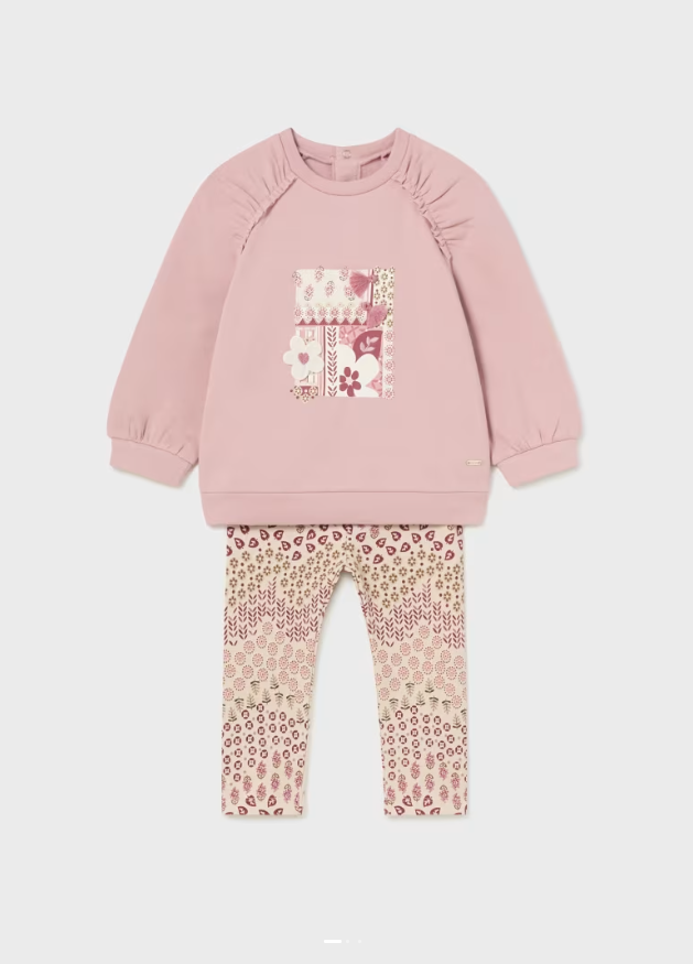 2pc Blush Petal Pullover and Leggings