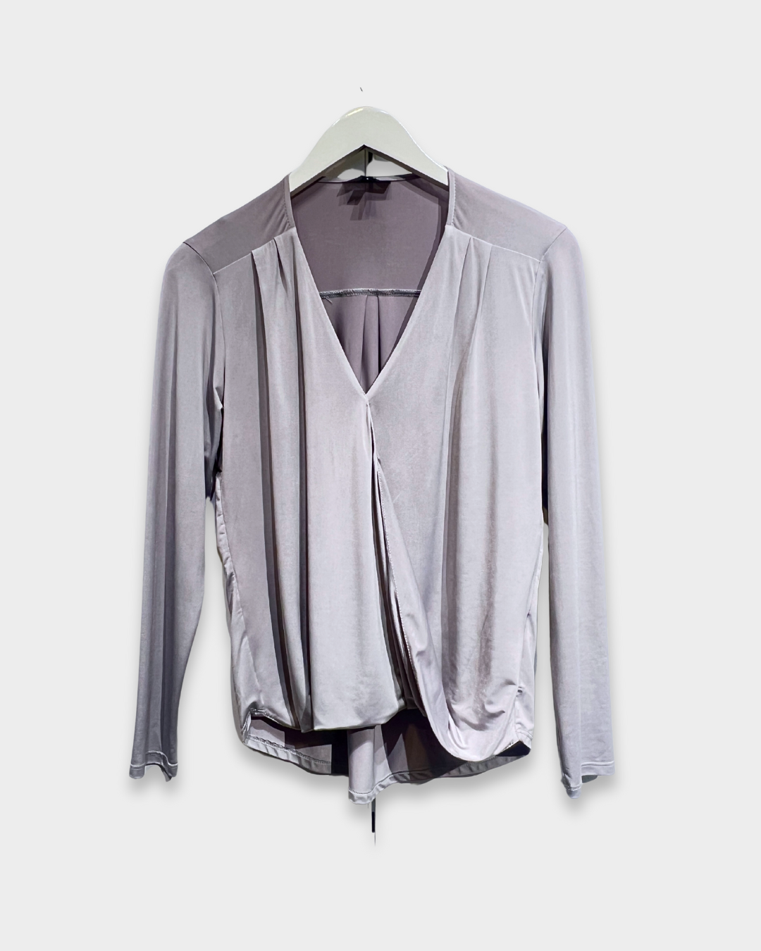 Silver V-Neck Top