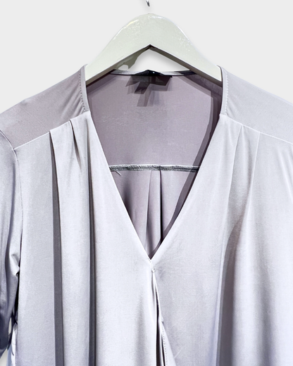 Silver V-Neck Top