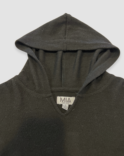 rhinestone trim hoodie Expressions Boutique NY, girls black hoodie with sparkle hem, casual glam hoodie top, boutique girls fashion winter hoodie, trendy sparkle sweatshirt kids