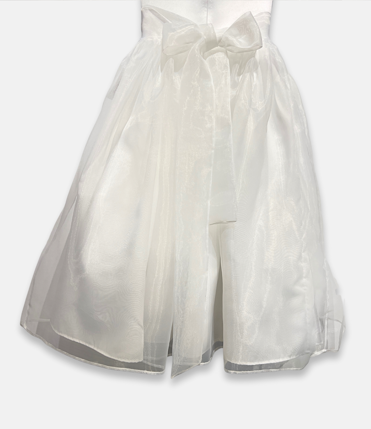 diamond white flower girl dress, one shoulder organza dress, boutique satin organza gown, white formal girls dress, couture communion dress, girls special occasion outfit, elegant white organza dress, Expressions Boutique NY, flower girl fashion, luxury children’s wear