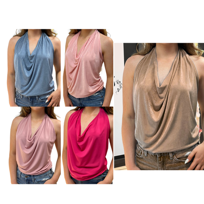 Lurex Tie Back Halter