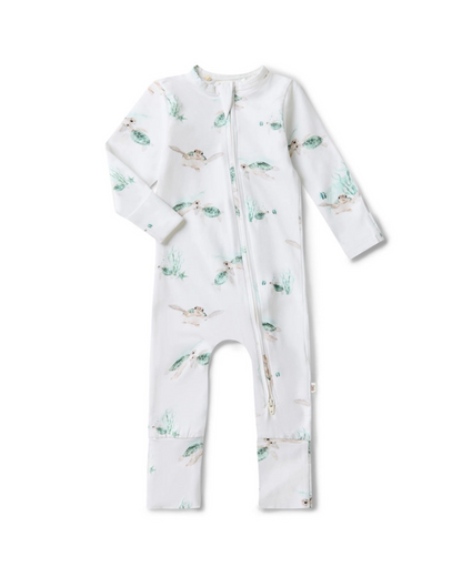 turtle baby footie, organic cotton baby sleeper, zip baby romper, ocean print baby outfit, boutique baby boy footie, eco friendly baby clothing, newborn turtle romper, infant zip one piece, soft cotton baby pajamas, baby shower gift sleeper