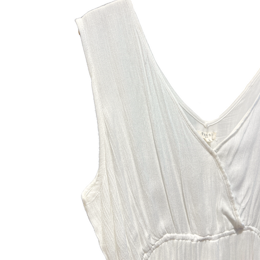 White Solid Maxi Dress