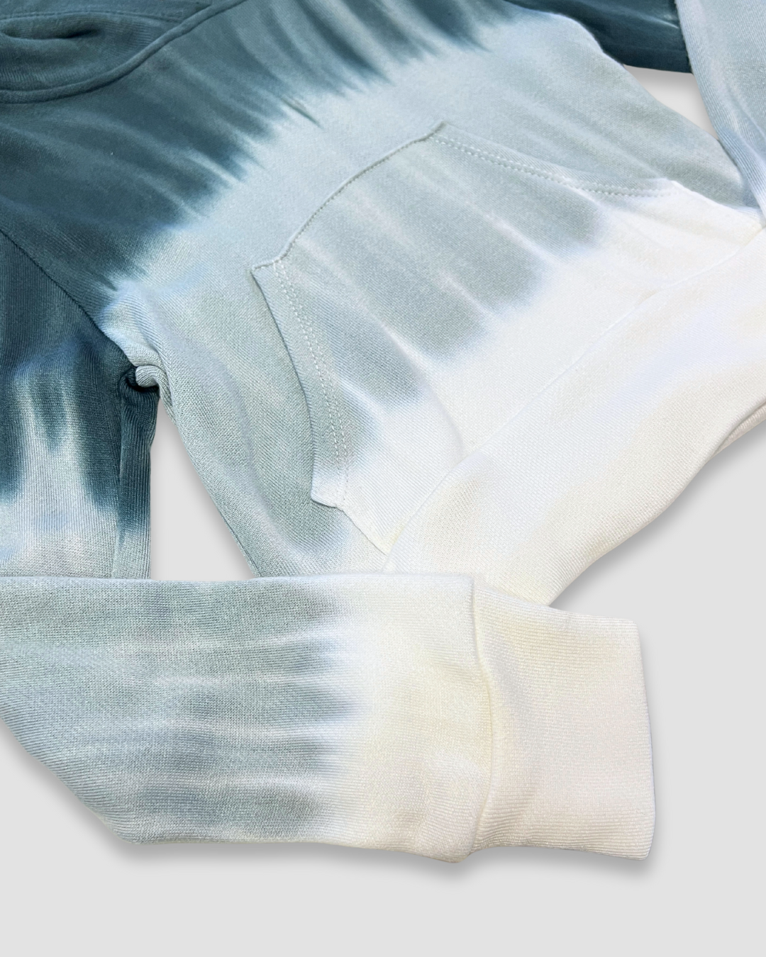 girls tie dye hoodie, ombre cropped sweatshirt, Expressions Boutique NY kids fashion, grey black white hoodie, trendy girls loungewear