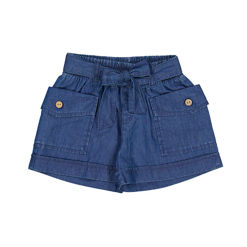 Denim Cargo Short w Belt