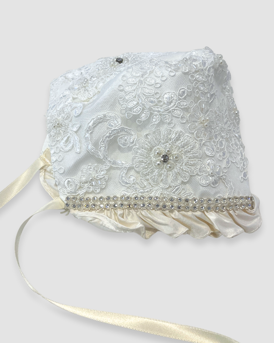 exclusive christening gown Expressions Boutique NY, rhinestone and pearl baptism dress, all lace baptism gown Woodbury NY, baby girl christening outfit Long Island boutique, heirloom christening gown, boutique baptism wear