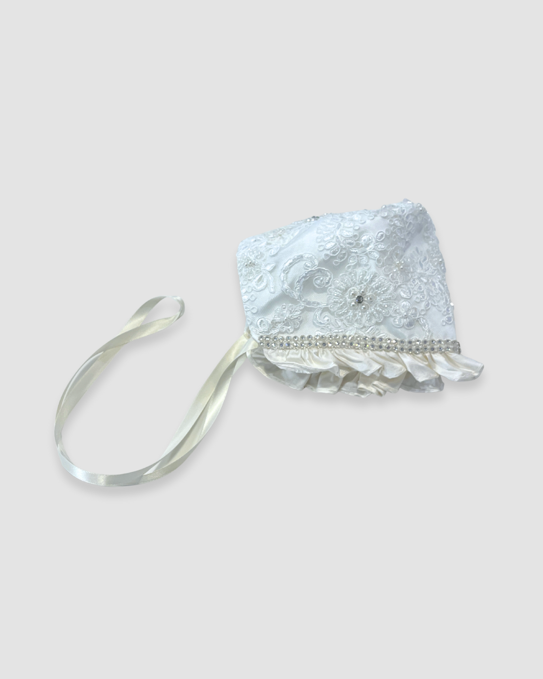 exclusive christening gown Expressions Boutique NY, rhinestone and pearl baptism dress, all lace baptism gown Woodbury NY, baby girl christening outfit Long Island boutique, heirloom christening gown, boutique baptism wear