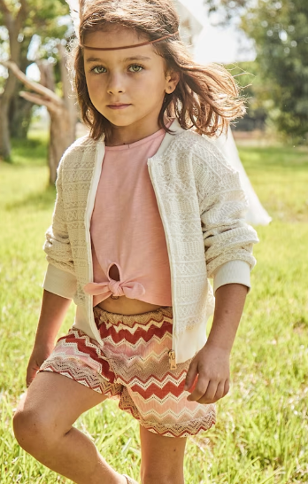 2pc Salmon Knit Short Set