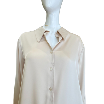 Champagne Satin Shirt Button up