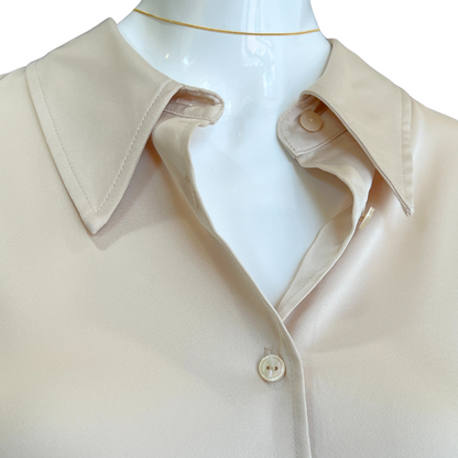 Champagne Satin Shirt Button up