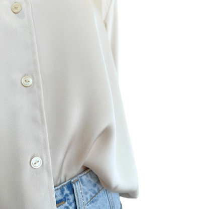 Champagne Satin Shirt Button up
