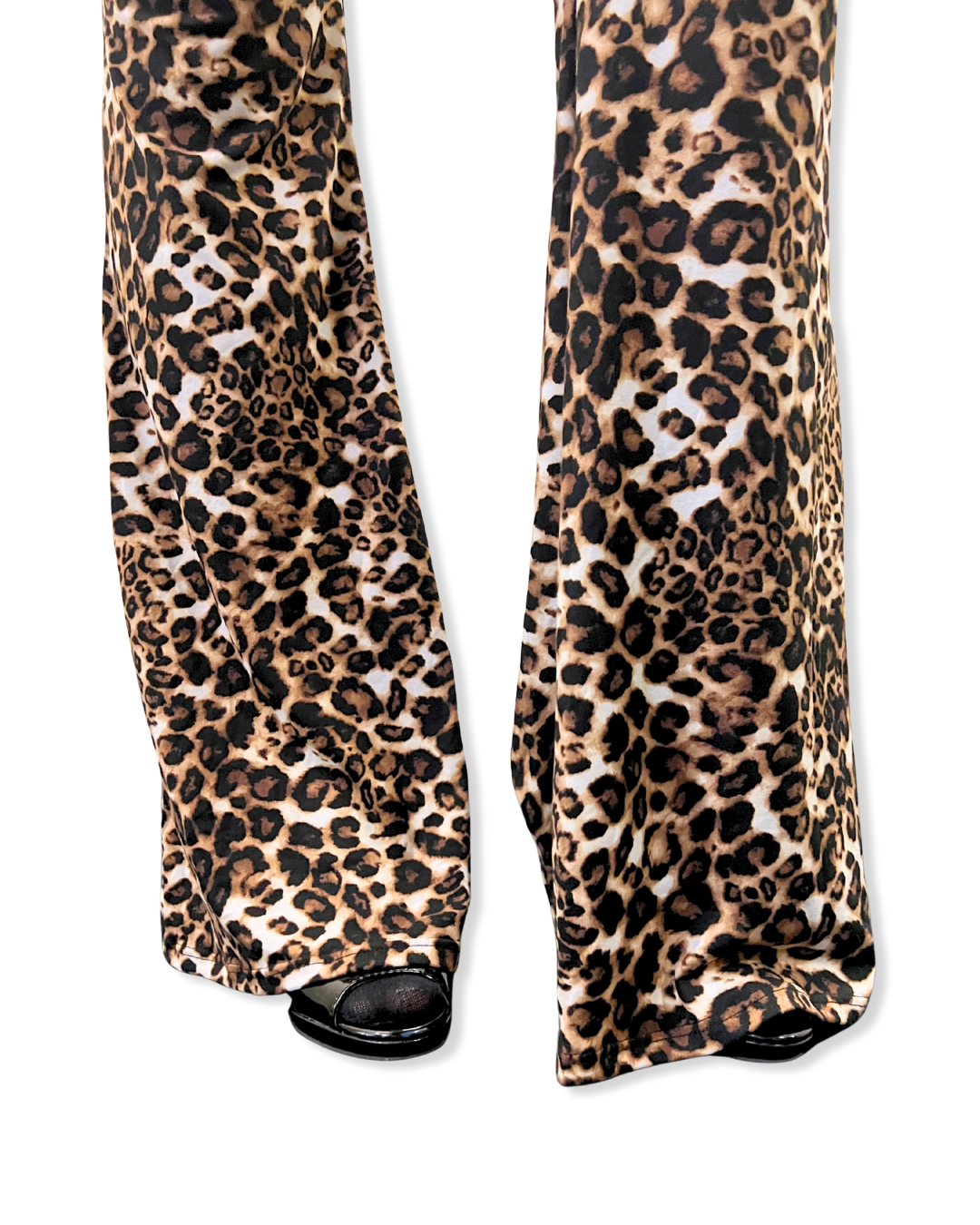 cheetah print flared pants Expressions Boutique NY, leopard bell bottom pants, animal print boutique outfit, statement flared pants women, trendy high-waisted pants