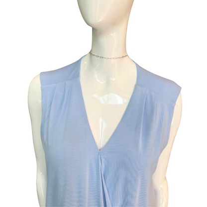 Sleeveless V Neck Surplice Top