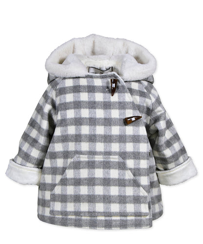 Grey Plaid Wrap Jacket